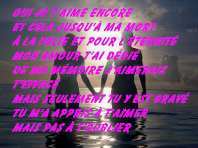 tu m'as appri a taimer mai p a toublier